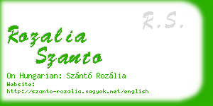 rozalia szanto business card