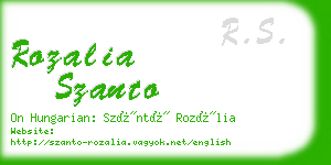 rozalia szanto business card